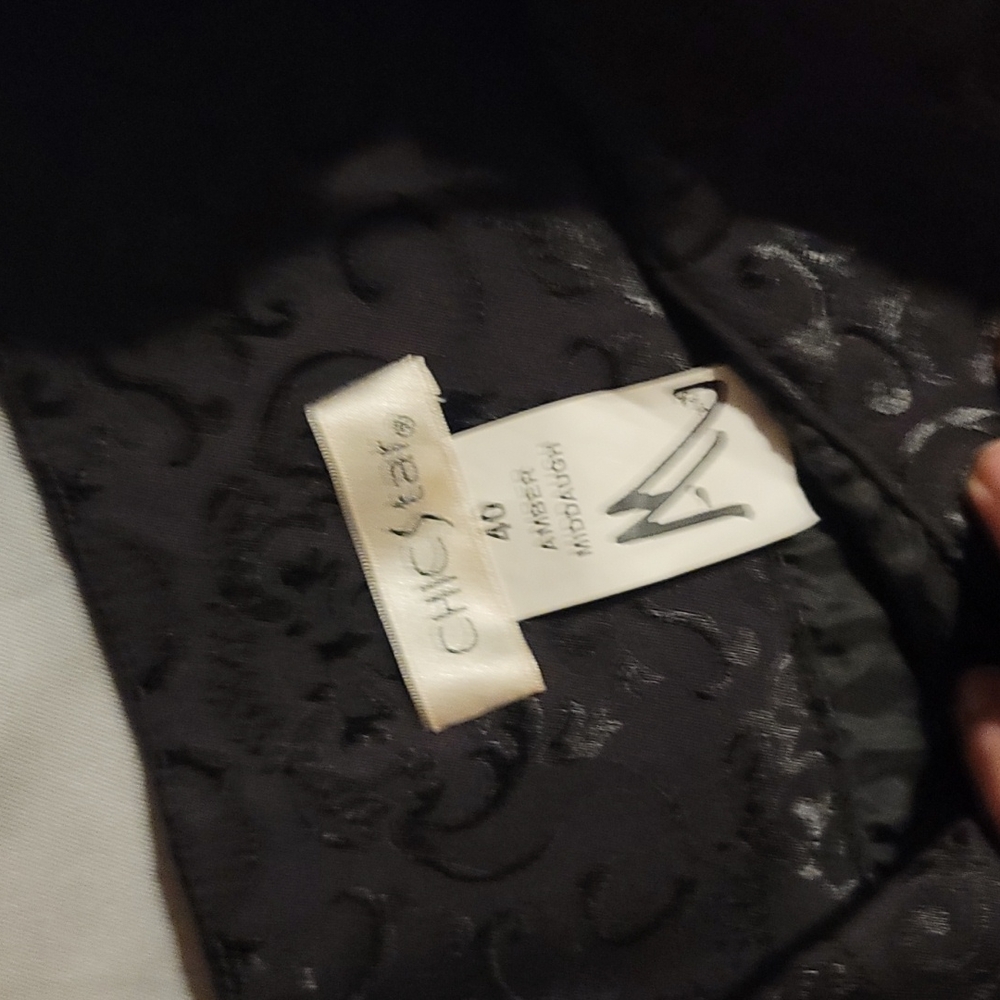 SOLD Chicstar Gothic Black Damask Mermaid Skirt 40 - Picture 3 of 3